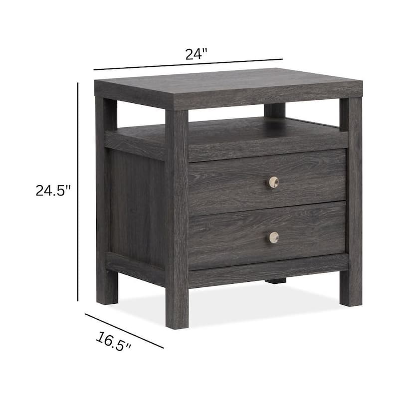 Magnussen Home Merrifield Raisin Black Drawer Nightstand