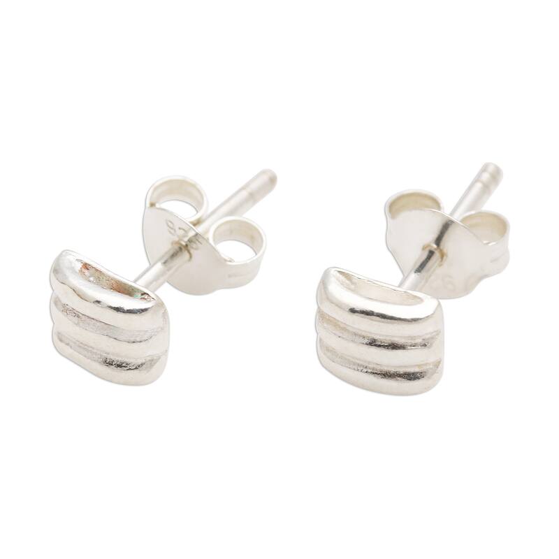 Novica Handmade Navigate Sterling Silver Stud Earrings