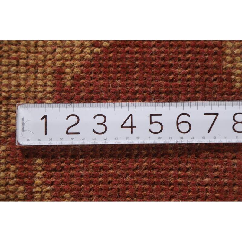 Hand Knotted Oriental 100% Wool Carpet Modern All-Over Yellow & Gold Gabbeh Area Rug - 8' 0'' X 5' 2''