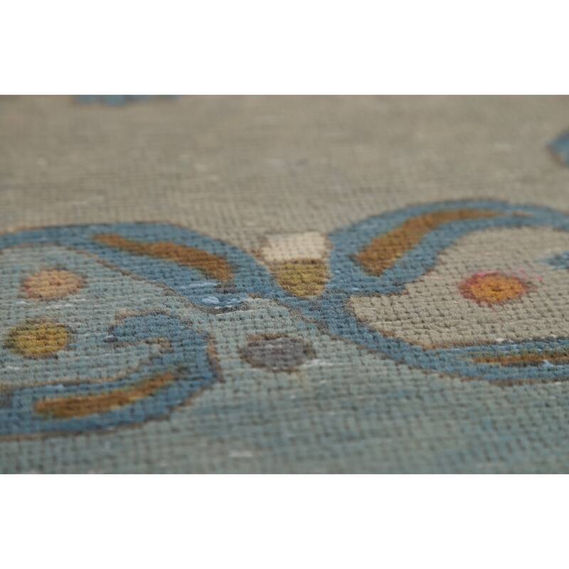 Tabriz Persian Vintage Area Rug Hand-Knotted Bedroom Wool Carpet - 9'7" x 12'9"