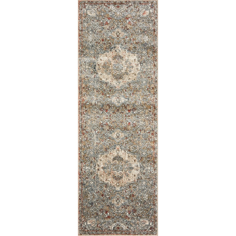 Alexander Home Valeria Distressed Medallion Area Rug