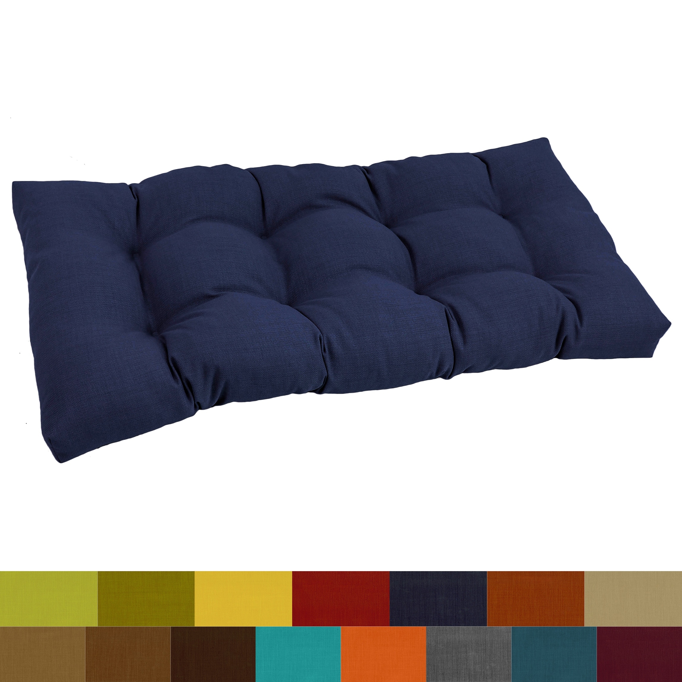 Blazing Needles All-Weather 42-inch Solid Bench Cushion