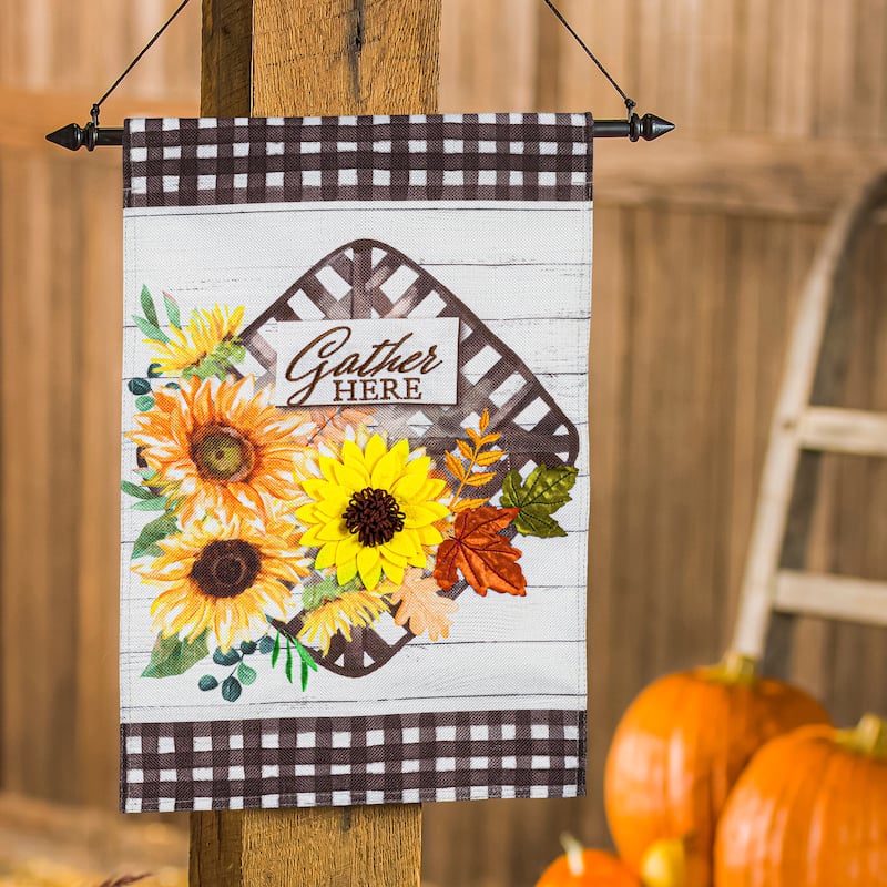 Fall Tobacco Basket Garden Burlap Flag