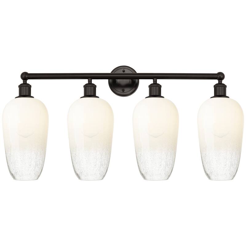 Innovations Lighting 616-4W-18-34 Brookhaven Flute Vanity Brookhaven - Oil Rubbed Bronze / Opal