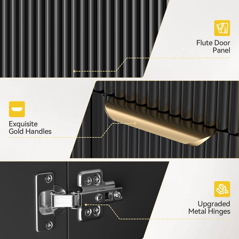 Pocassy 71" Kitchen Pantry Cabinet with Power Outlets