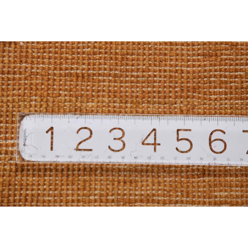 Orange Rust Gabbeh Oriental Rug Handmade Wool Carpet - 3'11" x 5'7"