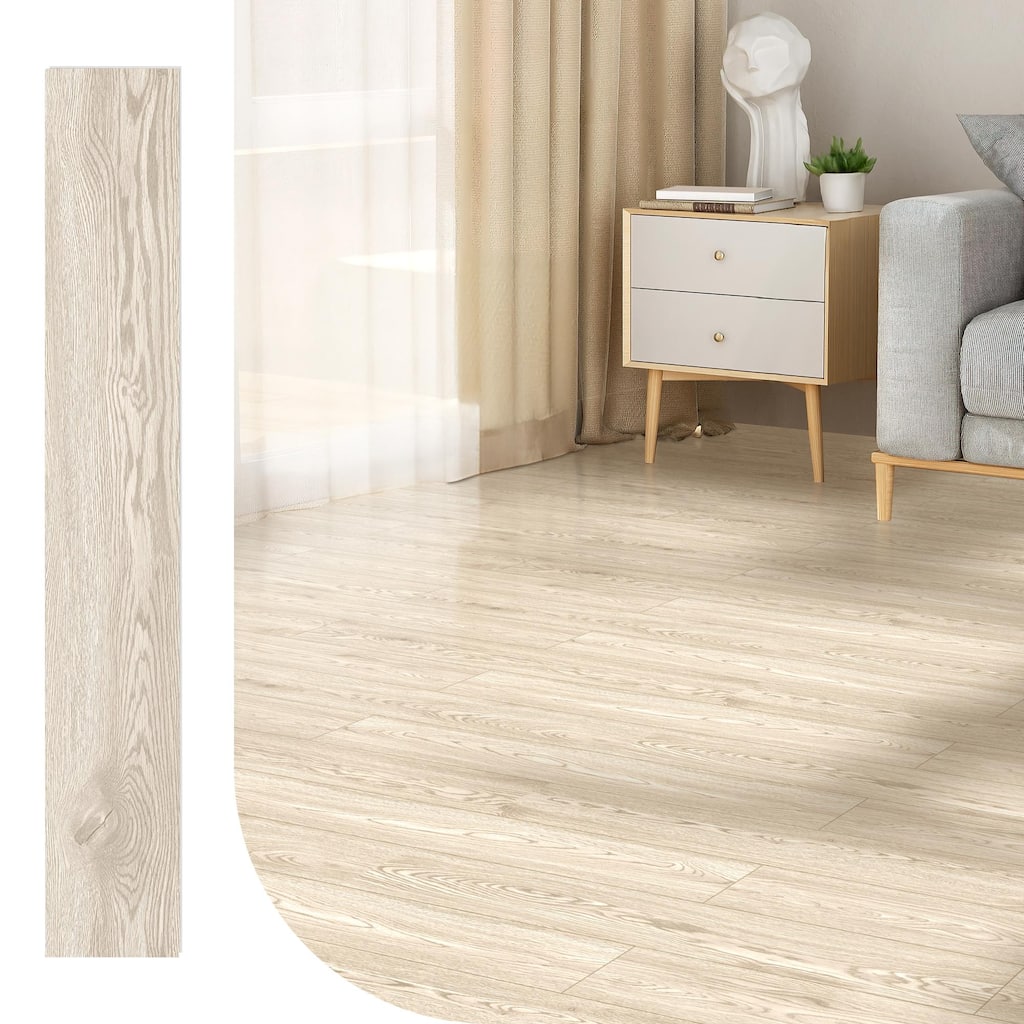 Art3d 10pcs 48"x7.2" Click-lock Wood Grain Flooring Cover 24 Sq.Ft.