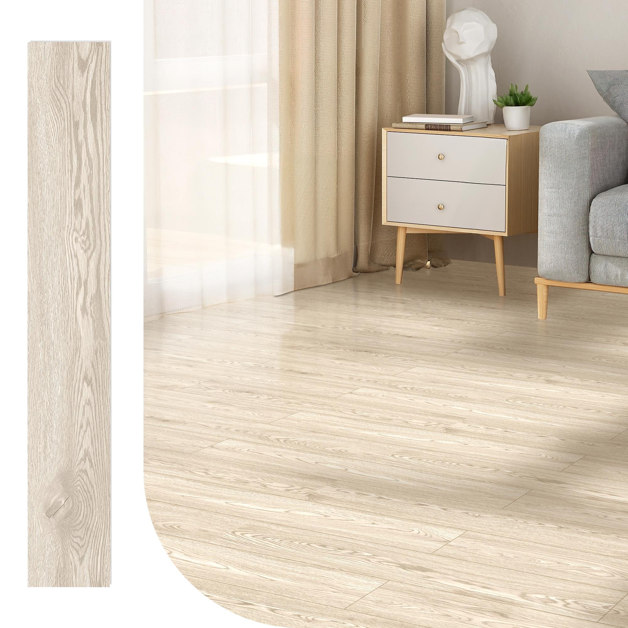 Art3d 10pcs 48"x7.2" Click-lock Wood Grain Flooring Cover 24 Sq.Ft.