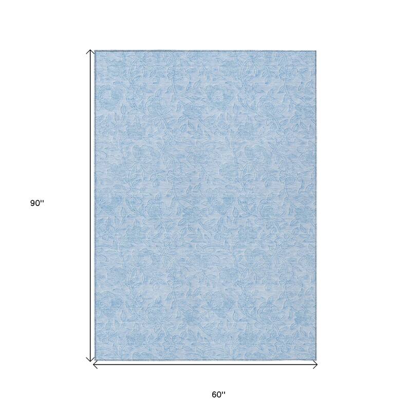 HomeRoots Floral Transitional Rectangle Outdoor Rug