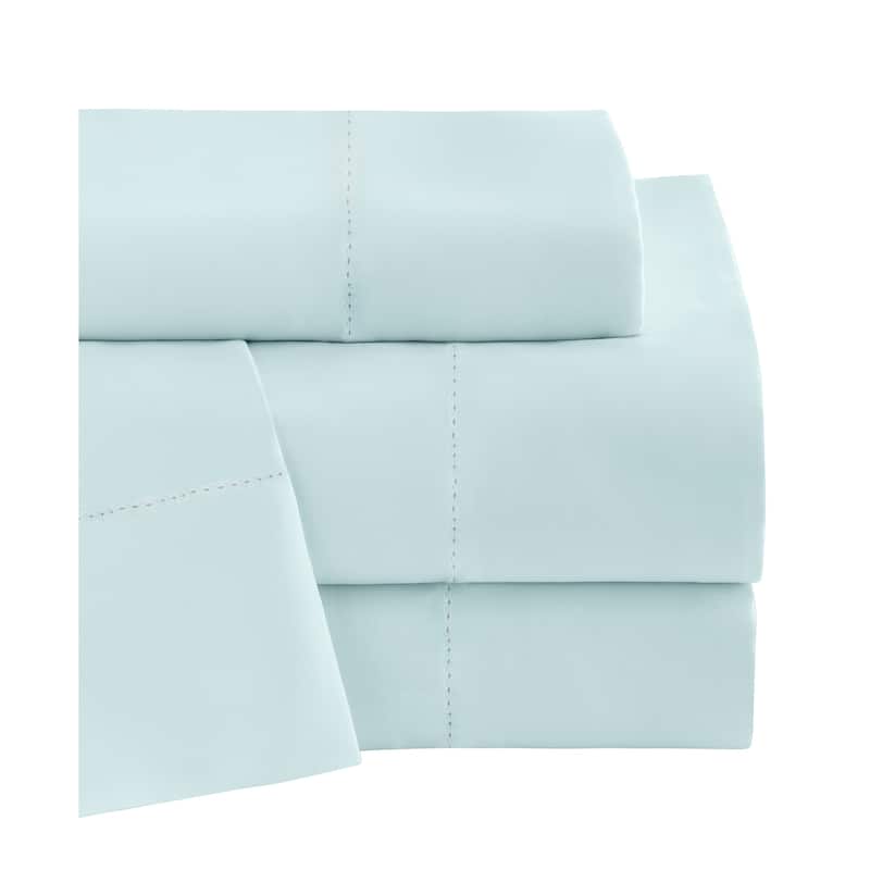 Solid Colored Rayon from Bamboo Breathable Deep Pocket Bed Sheet Set - Queen - Sky