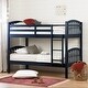 preview thumbnail 1 of 4, South Shore Summer Breeze Solid Wood Bunk Beds Twin - Navy blue