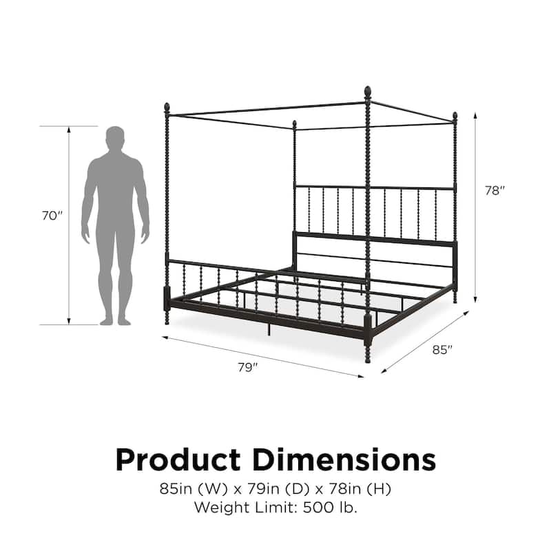 Avenue Greene Elliot Metal Canopy Bed