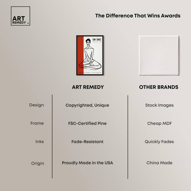 Schiele's Red and White Canvas by Art Remedy