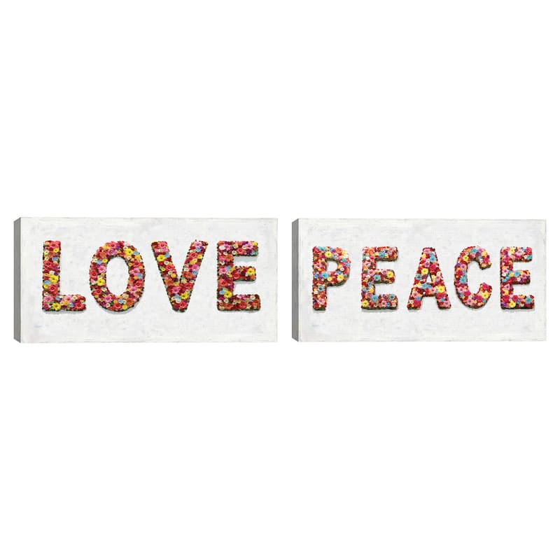 Floral Love, Floral Peace by Jamie MacDowell Canvas Art Prints