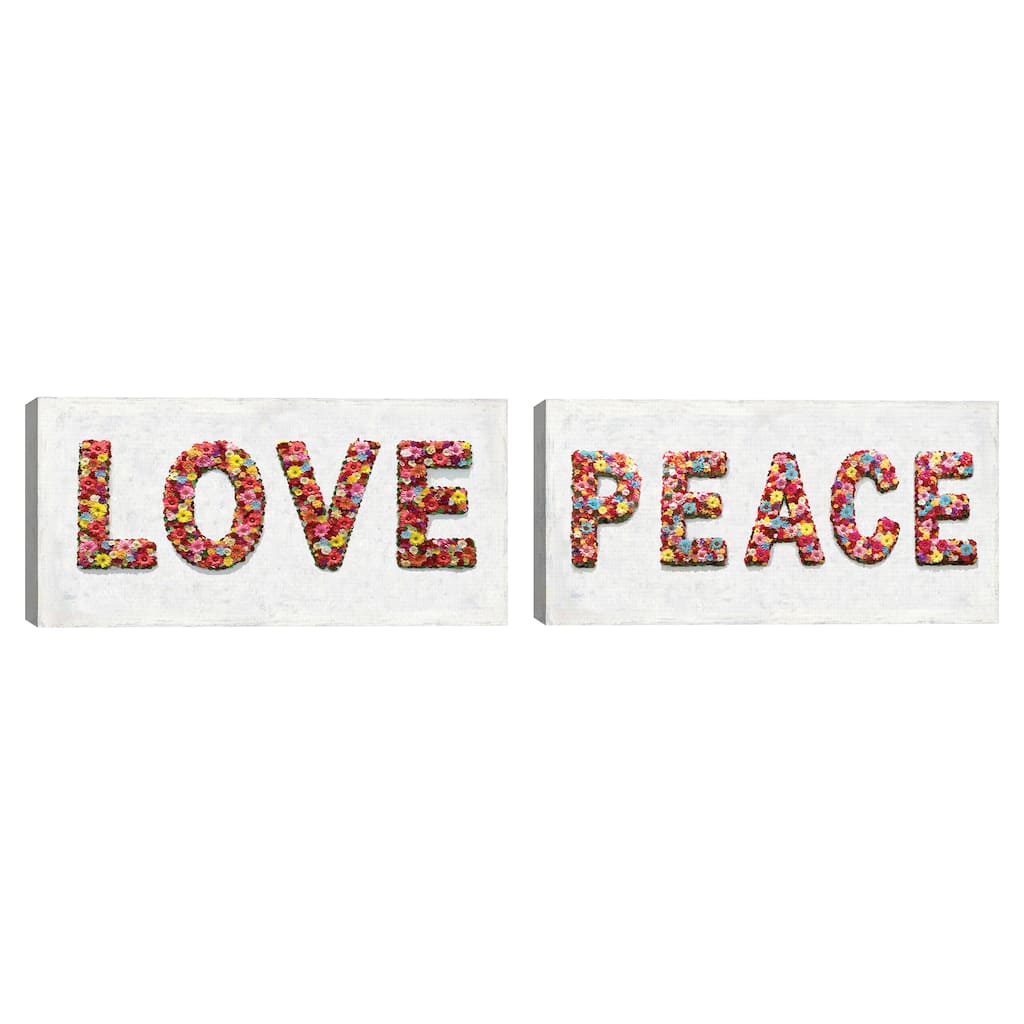 Floral Love, Floral Peace by Jamie MacDowell Canvas Art Prints