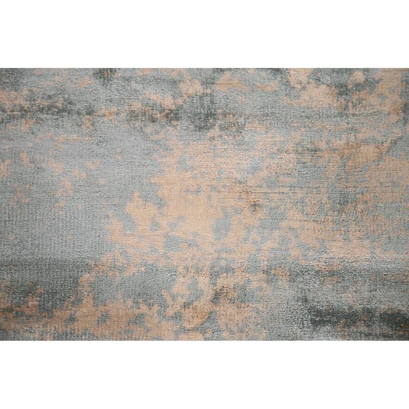 Modern Abstract Area Rug Handmade Wool Carpet - 7'11"x 9'11"
