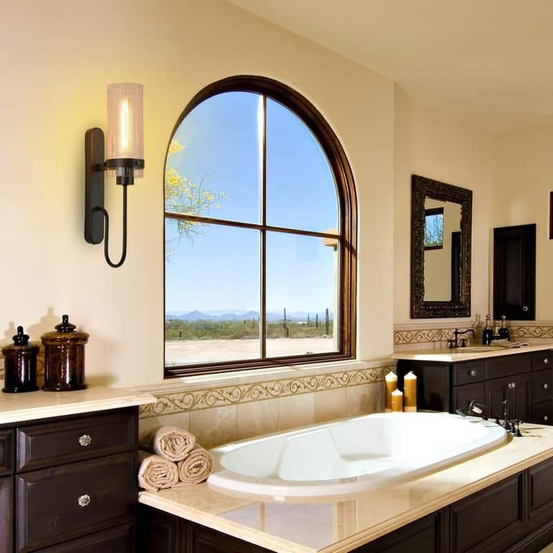 2 pack living room black wall sconce matel wall light