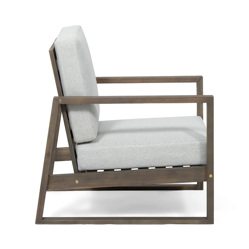 Belgian Outdoor 4-seater Acacia Wood Chat Set by Christopher Knight Home