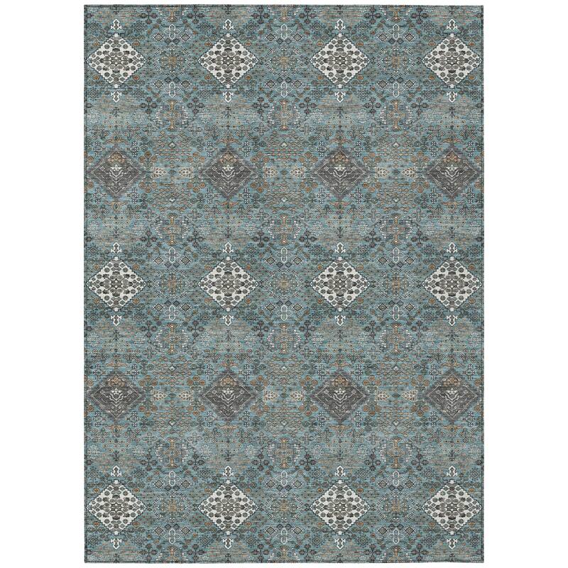 Machine Washable Indoor/ Outdoor Global Flory Chantille Rug