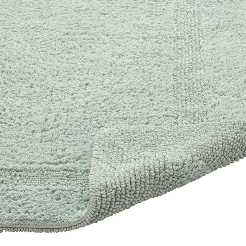 Better Trends Bath Rugs 100% Cotton Reversible Highly Water Absorbent Bathroom Rug for Shower, Sink, Bath Mats - Lux Collection