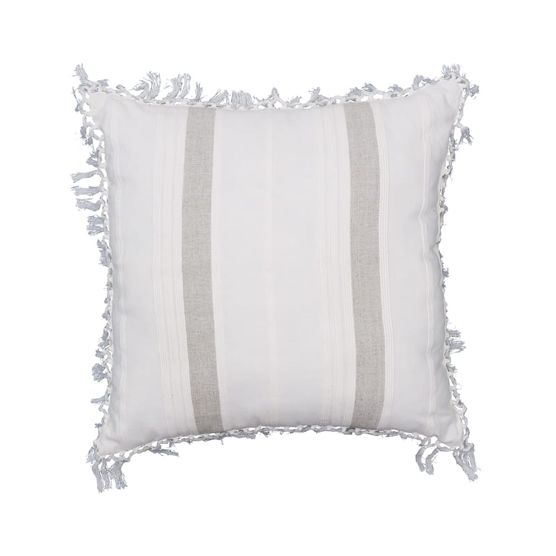 20" x 20" Nathan Dune Striped Woven Square Throw Pillow