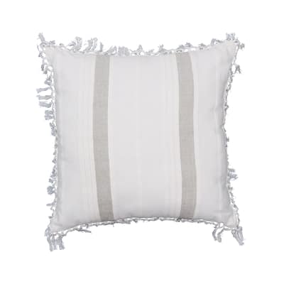 20" x 20" Nathan Dune Striped Woven Square Throw Pillow