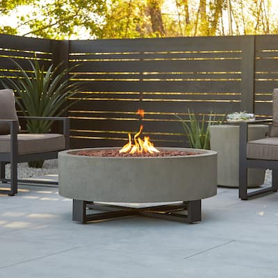 Idledale 40" LP Fire Bowl in Glacier Gray by Real Flame