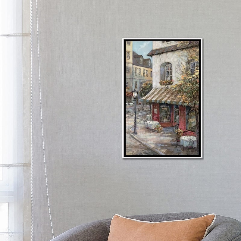 iCanvas "My Favorite Cafe" by Ruane Manning Framed Canvas Print