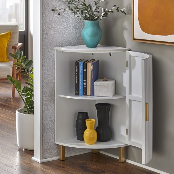 Lifestorey Dorion Corner Channel Front Cabinet - On Sale - Bed