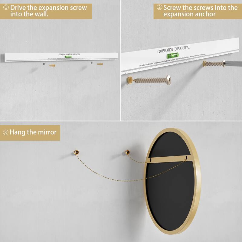 Wall Mirror Vanity Mirror Bathroom Mirror with Metal Frame(1 Piece)