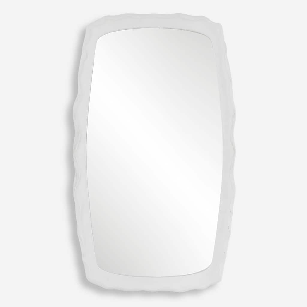 Rectangular Wall Mirror - 38" - Matte White