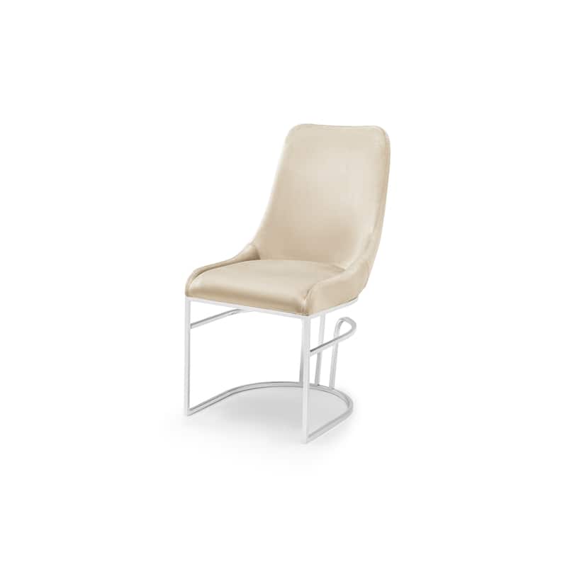 Modern Style 2pc Dinning Chairs Made With Wood And Steel Legs