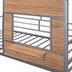 preview thumbnail 34 of 37, Metal House Bunk Bed with Roof and Guardrails, Twin Size