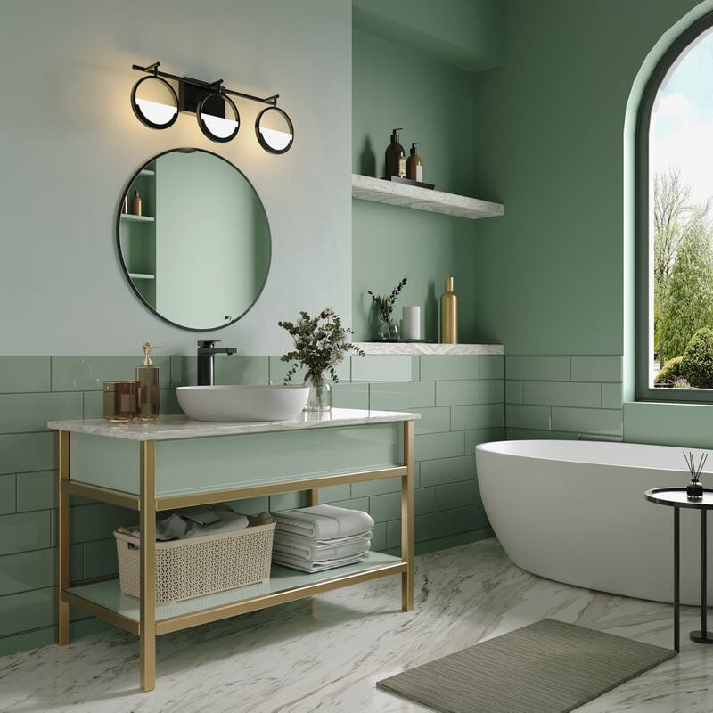 ExBrite Modern Style 3-Light LED Vanity Light, Energy-Efficient