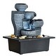 preview thumbnail 6 of 6, Indoor Portable Waterfall Tabletop Fountains w/LED Lights 10.2-inch H