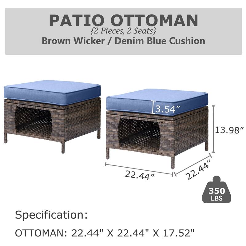 High Back Brown Wicker Outdoor Patio Furniture Sets with Swivel Chairs