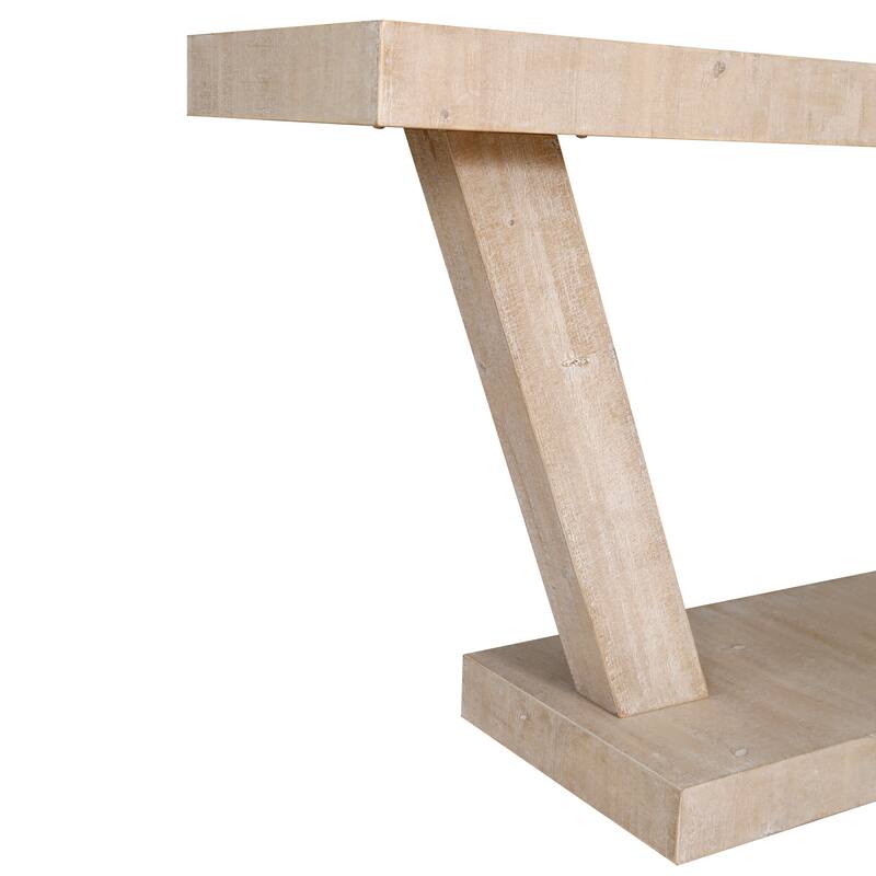 console table with open shelf