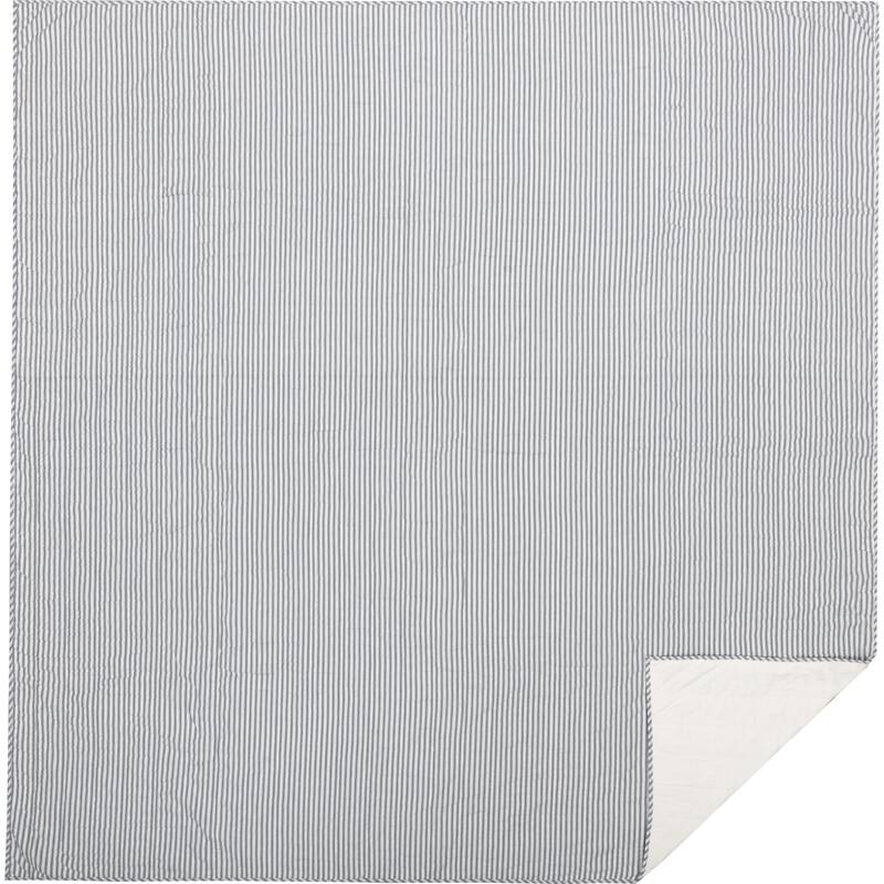Sawyer Mill Ticking Stripe Quilted Coverlet