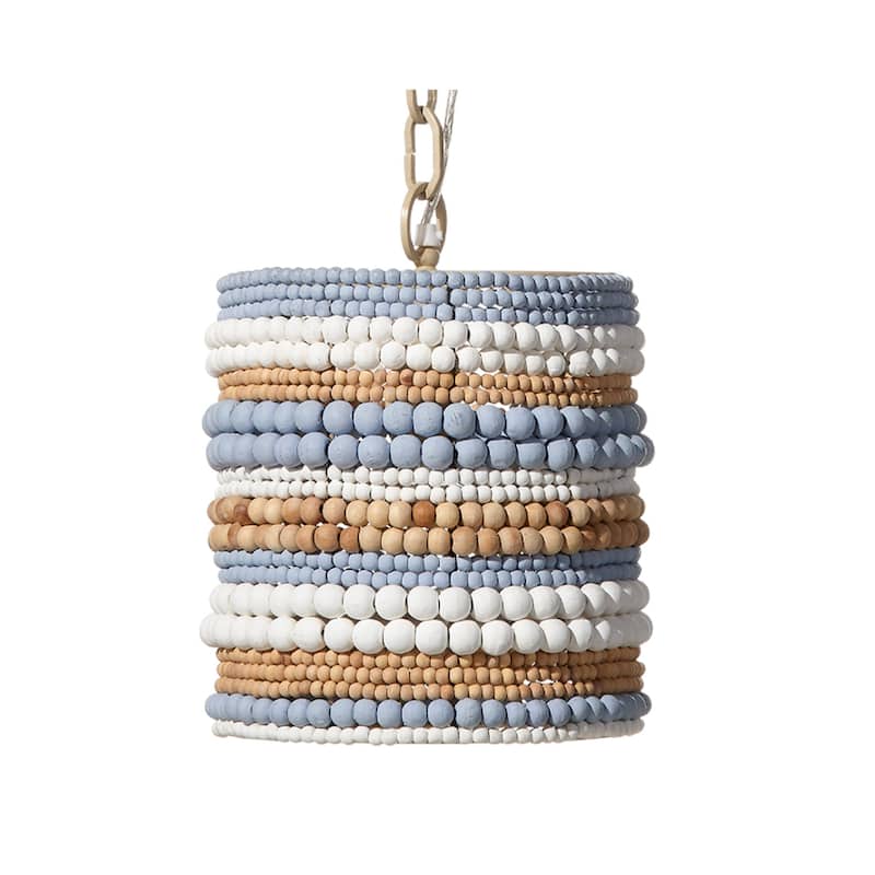 Jamie Young Strand 1-Light Wood Beaded Pendant