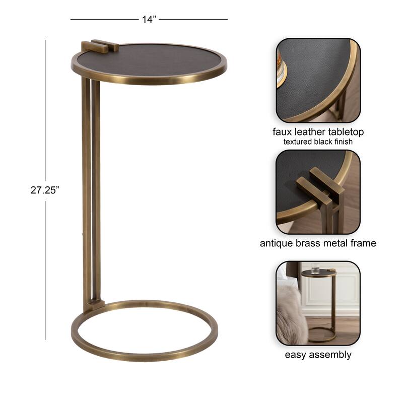 Kate and Laurel Monsanto Metal C Table - 14x15x28