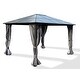 preview thumbnail 3 of 5, Kozyard 10ftx12ft' Polycarbonate Top Aluminum Permanent Gazebo with a Mosquito Net and Privacy Curtain