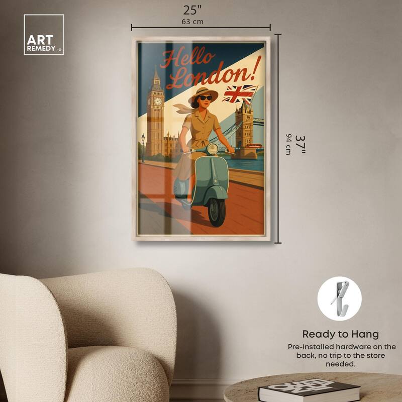 Scooter English Travel Shadowbox by Art Remedy