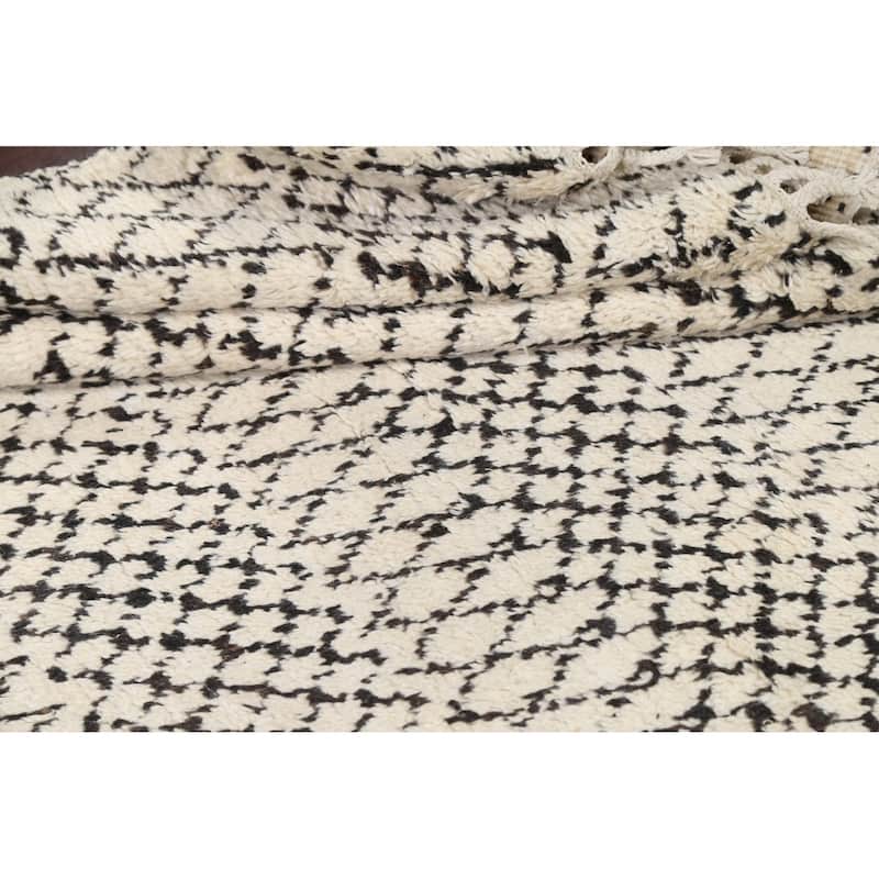 Trellis Vegetable Dye Oriental Moroccan Berber Area Rug Wool Handmade - 4'8" x 8'0"
