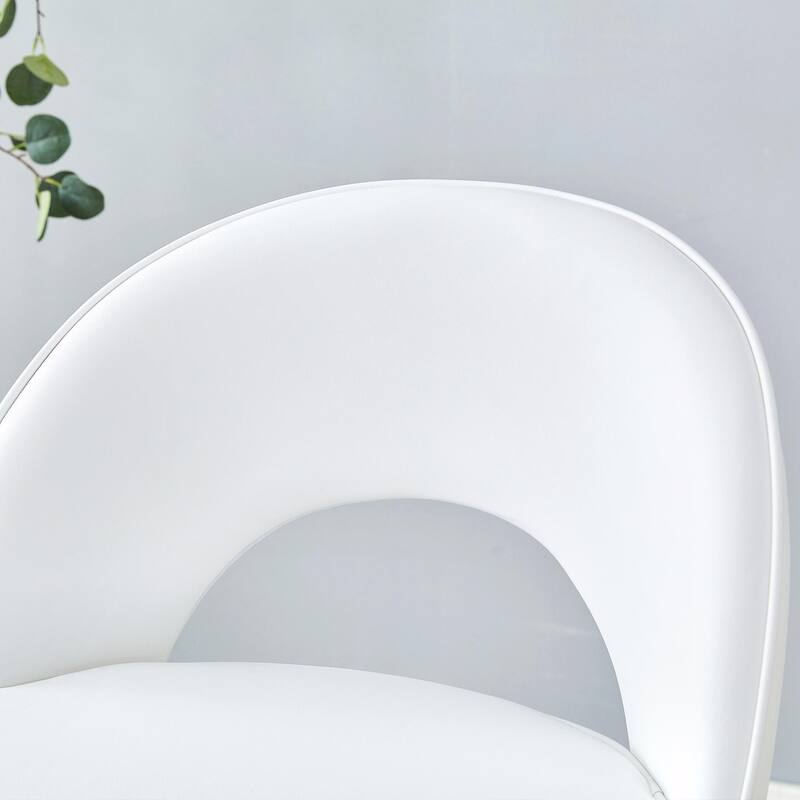 360° Rotatable Bar Chair with Modern PU Upholstery and Metal Legs