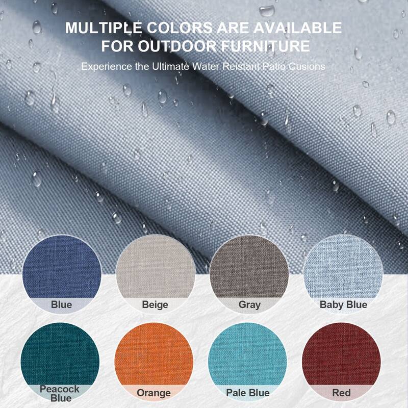 Luxury 6" Outdoor Cushions for Patio Furniture, 24x24x6 Cushion Set, Fade Resistant Replacement Cushions with Removable Cover