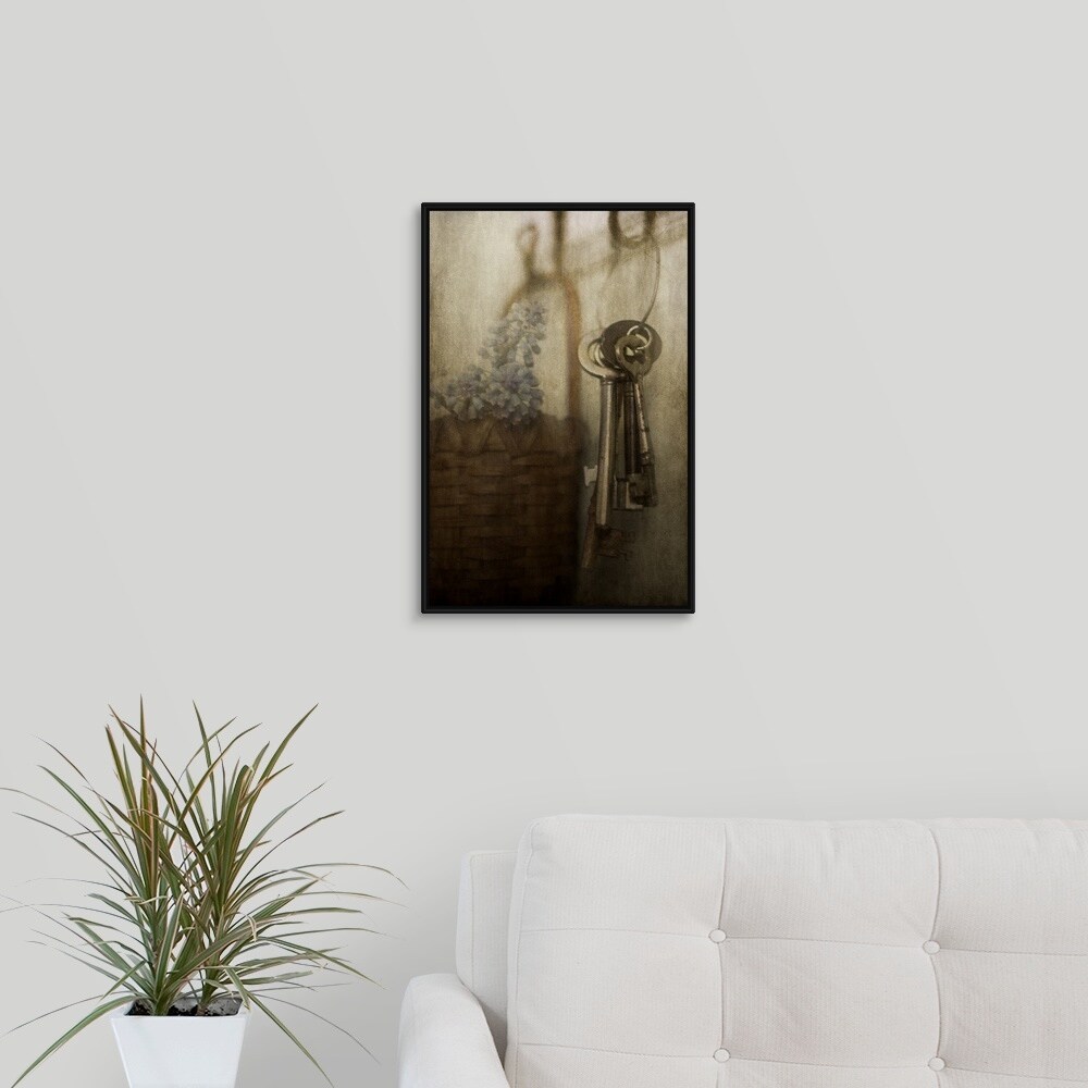 Shop Rustic Skeleton Keys Hanging On Wall Black Float Frame