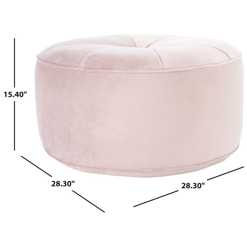 SAFAVIEH Maia Round Velvet Pouf Ottoman