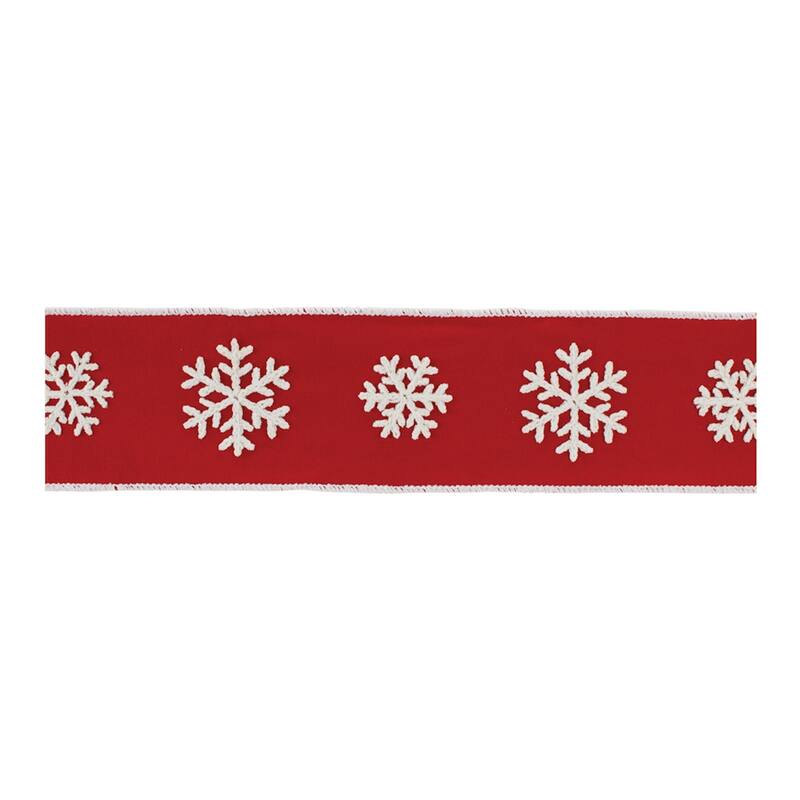 Holiday Snowflake Ribbon 4" x 5 Yds.
