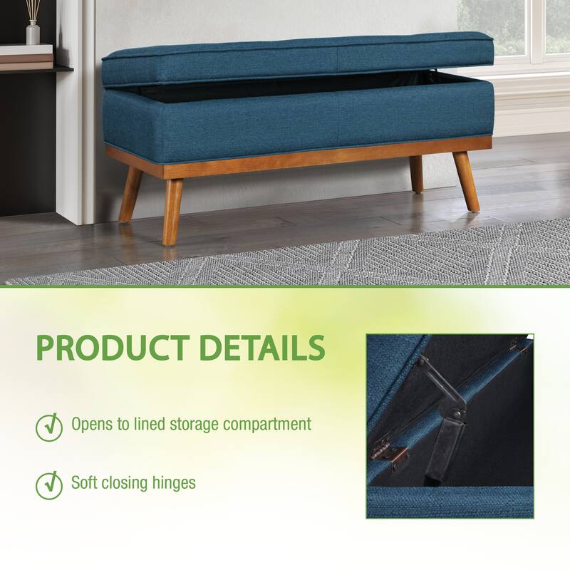 Carson Carrington Sastamala Mid-century Storage Bench