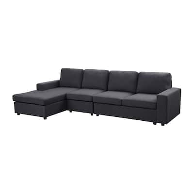 Linen Sofa with Reversible Chaise